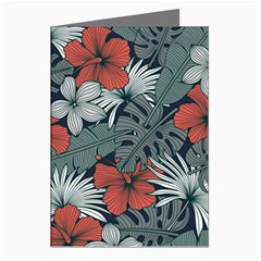 Seamless-floral-pattern-with-tropical-flowers Greeting Cards (pkg Of 8)