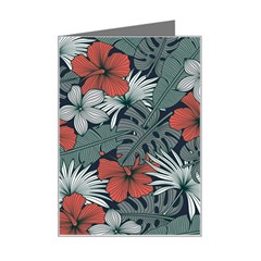 Seamless-floral-pattern-with-tropical-flowers Mini Greeting Card