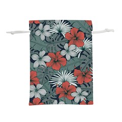 Seamless-floral-pattern-with-tropical-flowers Lightweight Drawstring Pouch (l) by Wegoenart