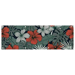 Seamless-floral-pattern-with-tropical-flowers Banner And Sign 9  X 3  by Wegoenart