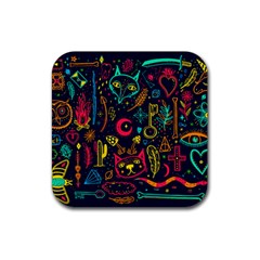 Sketch-graphic-illustration Rubber Coaster (square)