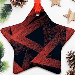 Stippled-seamless-pattern-abstract Star Ornament (two Sides) by Wegoenart