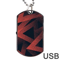 Stippled-seamless-pattern-abstract Dog Tag Usb Flash (one Side) by Wegoenart