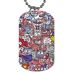 Hand-drawn-vector-illustration-doodle-funny-world-illustrator-line-tools-drawing-flat-design Dog Tag (two Sides) by Wegoenart