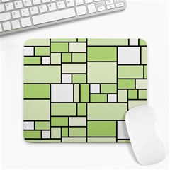 Green-geometric-digital-paper Large Mousepad by Wegoenart