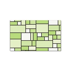 Green-geometric-digital-paper Sticker (rectangular)