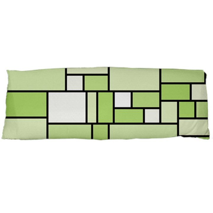 Green-geometric-digital-paper Body Pillow Case (Dakimakura)