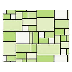 Green-geometric-digital-paper Double Sided Flano Blanket (large)  by Wegoenart