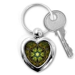 Fractal Fantasy Design Background Key Chain (heart) by Wegoenart