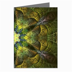 Fractal Fantasy Design Background Greeting Cards (pkg Of 8)