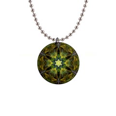 Fractal Fantasy Design Background 1  Button Necklace by Wegoenart