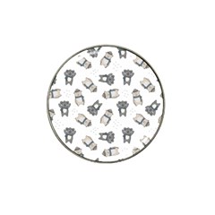 Cute Seamless Pattern With Koala Panda Bear Hat Clip Ball Marker by Wegoenart