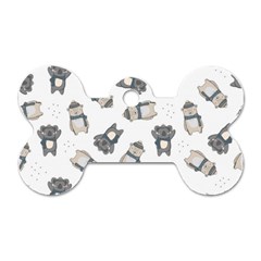 Cute Seamless Pattern With Koala Panda Bear Dog Tag Bone (one Side) by Wegoenart