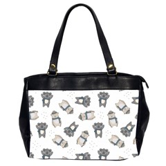 Cute Seamless Pattern With Koala Panda Bear Oversize Office Handbag (2 Sides)