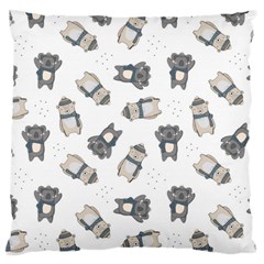 Cute Seamless Pattern With Koala Panda Bear Large Cushion Case (one Side) by Wegoenart