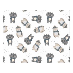 Cute Seamless Pattern With Koala Panda Bear Double Sided Flano Blanket (large)  by Wegoenart