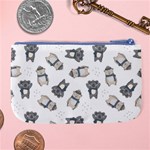 Cute Seamless Pattern With Koala Panda Bear Large Coin Purse Back