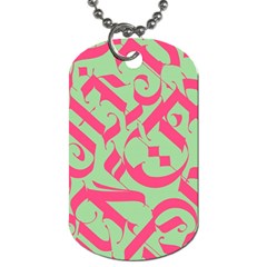 Pattern Ornament Gothic Style Elegant Font Tattoos Dog Tag (One Side)