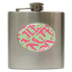 Pattern Ornament Gothic Style Elegant Font Tattoos Hip Flask (6 oz)