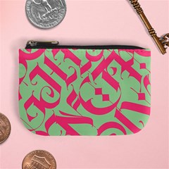 Pattern Ornament Gothic Style Elegant Font Tattoos Mini Coin Purse