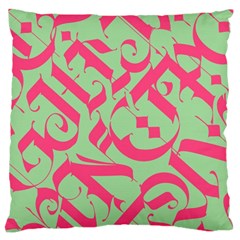 Pattern Ornament Gothic Style Elegant Font Tattoos Large Cushion Case (Two Sides)