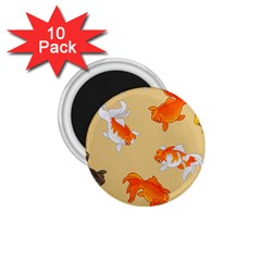 Gold Fish Seamless Pattern Background 1.75  Magnets (10 pack) 