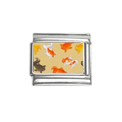 Gold Fish Seamless Pattern Background Italian Charm (9mm) by Wegoenart