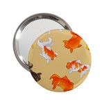 Gold Fish Seamless Pattern Background 2.25  Handbag Mirrors Front