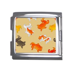 Gold Fish Seamless Pattern Background Mega Link Italian Charm (18mm)