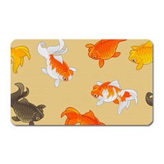 Gold Fish Seamless Pattern Background Magnet (Rectangular)