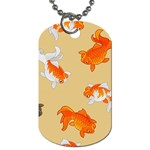 Gold Fish Seamless Pattern Background Dog Tag (Two Sides) Front