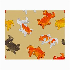 Gold Fish Seamless Pattern Background Small Glasses Cloth (2 Sides)