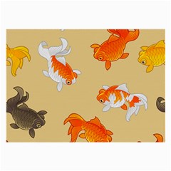 Gold Fish Seamless Pattern Background Large Glasses Cloth (2 Sides)