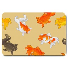 Gold Fish Seamless Pattern Background Large Doormat