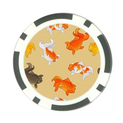 Gold Fish Seamless Pattern Background Poker Chip Card Guard