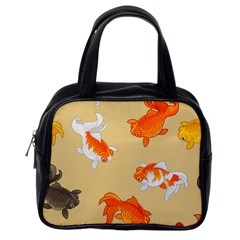 Gold Fish Seamless Pattern Background Classic Handbag (One Side)