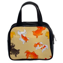 Gold Fish Seamless Pattern Background Classic Handbag (Two Sides)