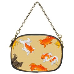 Gold Fish Seamless Pattern Background Chain Purse (one Side) by Wegoenart