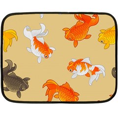 Gold Fish Seamless Pattern Background Fleece Blanket (Mini)