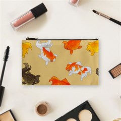 Gold Fish Seamless Pattern Background Cosmetic Bag (Small)