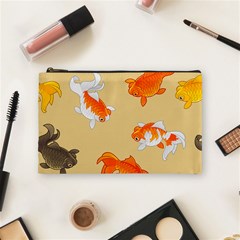 Gold Fish Seamless Pattern Background Cosmetic Bag (Medium)