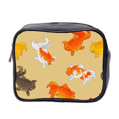 Gold Fish Seamless Pattern Background Mini Toiletries Bag (Two Sides)