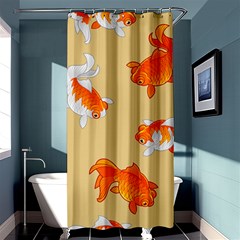 Gold Fish Seamless Pattern Background Shower Curtain 36  X 72  (stall)  by Wegoenart