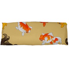 Gold Fish Seamless Pattern Background Body Pillow Case (Dakimakura)