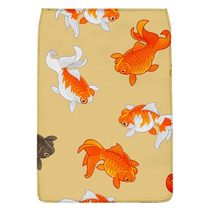 Gold Fish Seamless Pattern Background Removable Flap Cover (L)