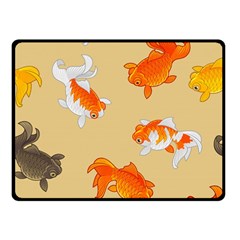 Gold Fish Seamless Pattern Background Double Sided Fleece Blanket (Small) 