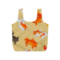 Gold Fish Seamless Pattern Background Full Print Recycle Bag (S)