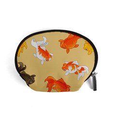 Gold Fish Seamless Pattern Background Accessory Pouch (Small)