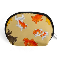 Gold Fish Seamless Pattern Background Accessory Pouch (Medium)