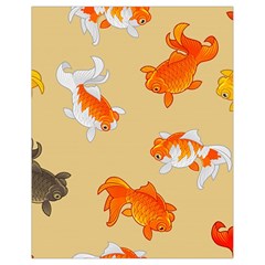 Gold Fish Seamless Pattern Background Drawstring Bag (Small)